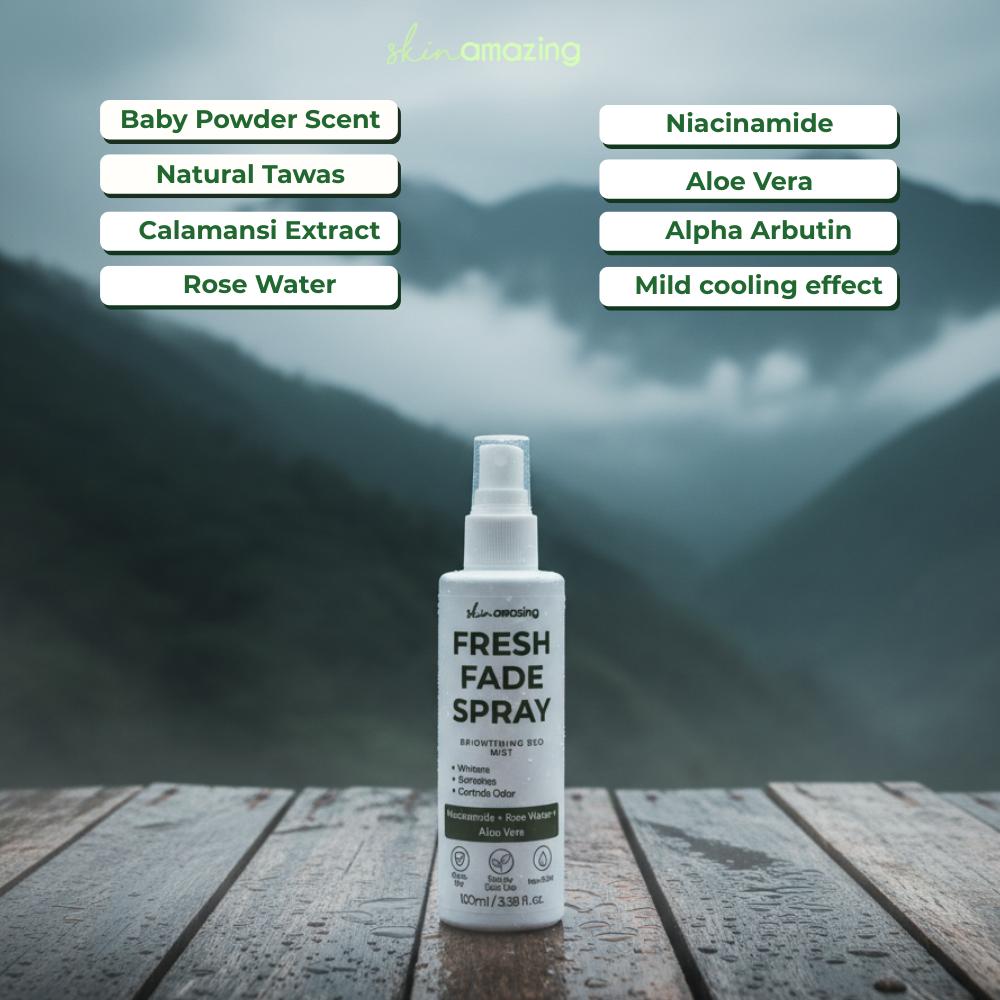 Skin Amazing Scented Fresh Fade Spray Underarm Deomist Control Odor Brightening Deo Mist + Rose Water