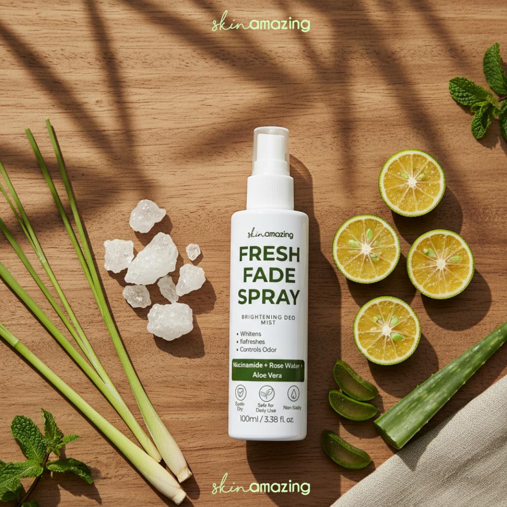 Skin Amazing Scented Fresh Fade Spray Underarm Deomist Control Odor Brightening Deo Mist + Rose Water