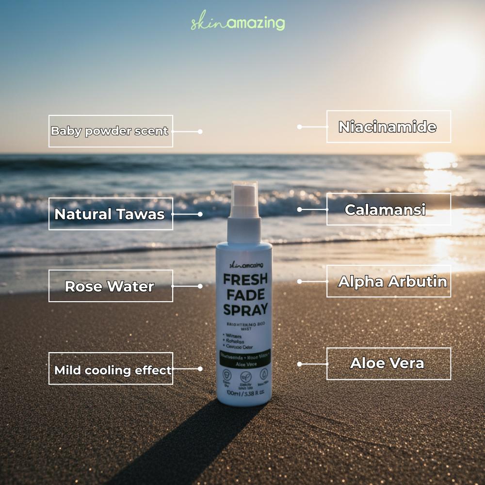 Skin Amazing Scented Fresh Fade Spray Underarm Deomist Control Odor Brightening Deo Mist + Rose Water