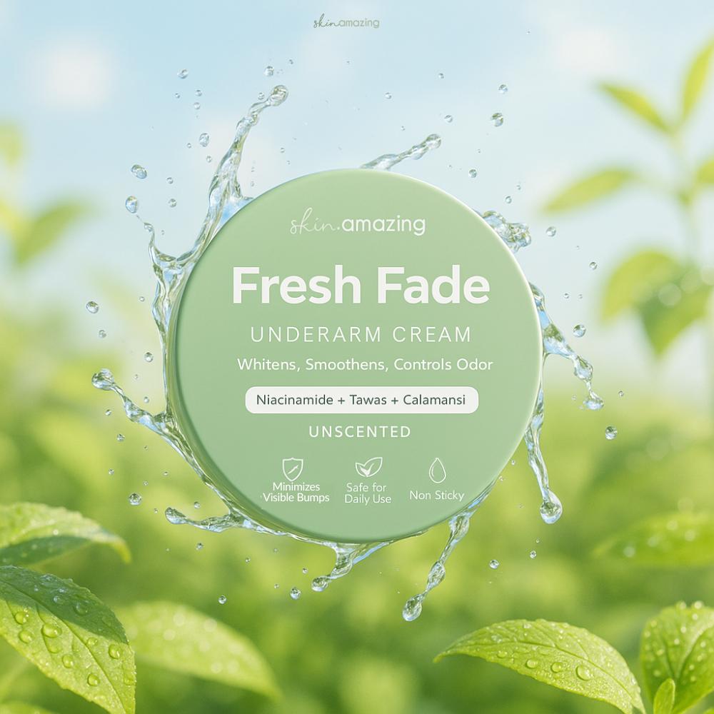 Skin Amazing Unscented Fresh Fade Underarm Cream Whitening Tawas Deodorants with Niacinamide and Calamansi Extract Non-sticky & Lightweight Tawas Deodorant Alternative Body Care Whitening