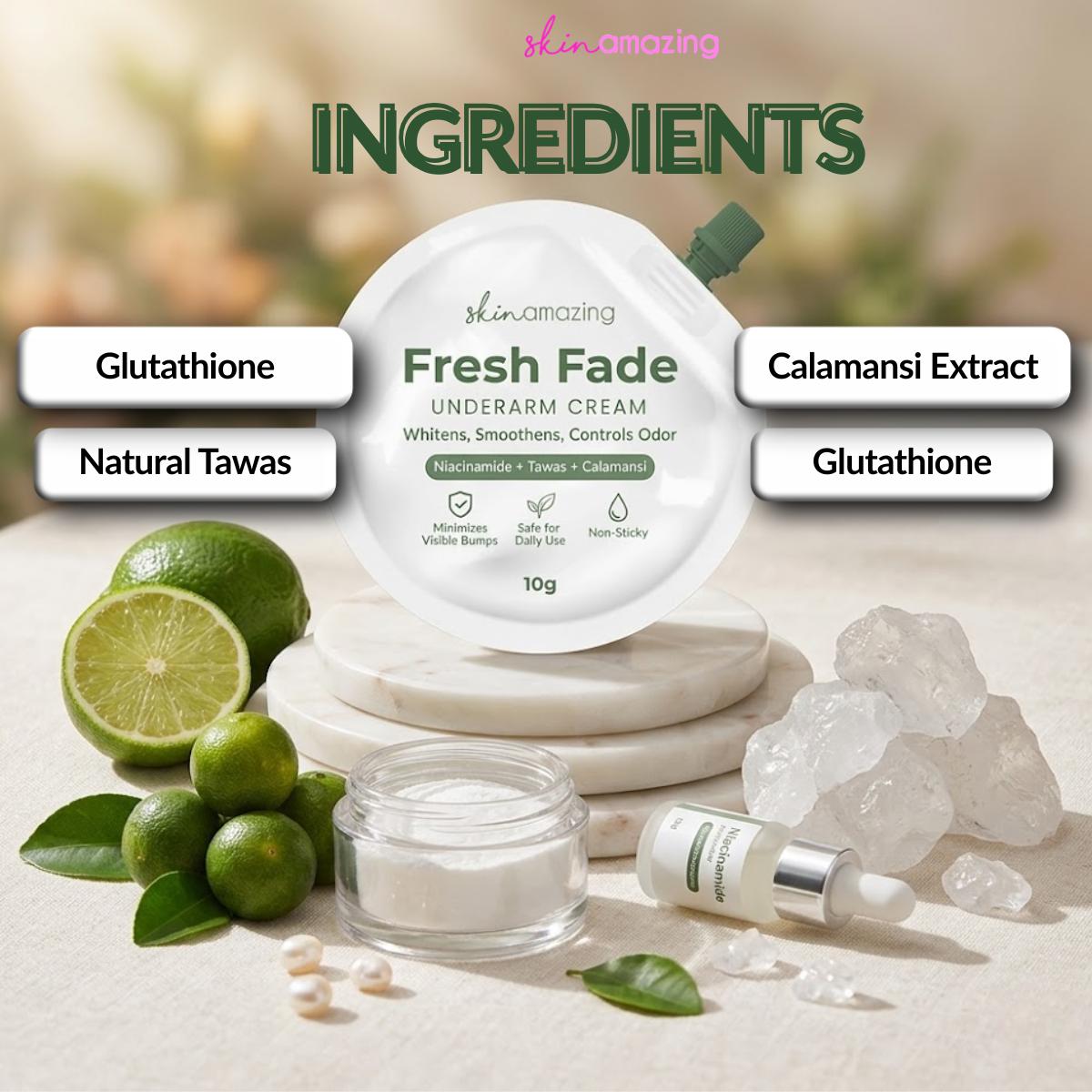 Skin Amazing Fresh Fade Underarm Cream with Niacinamide Tawas Calamansi Cream - 10g
