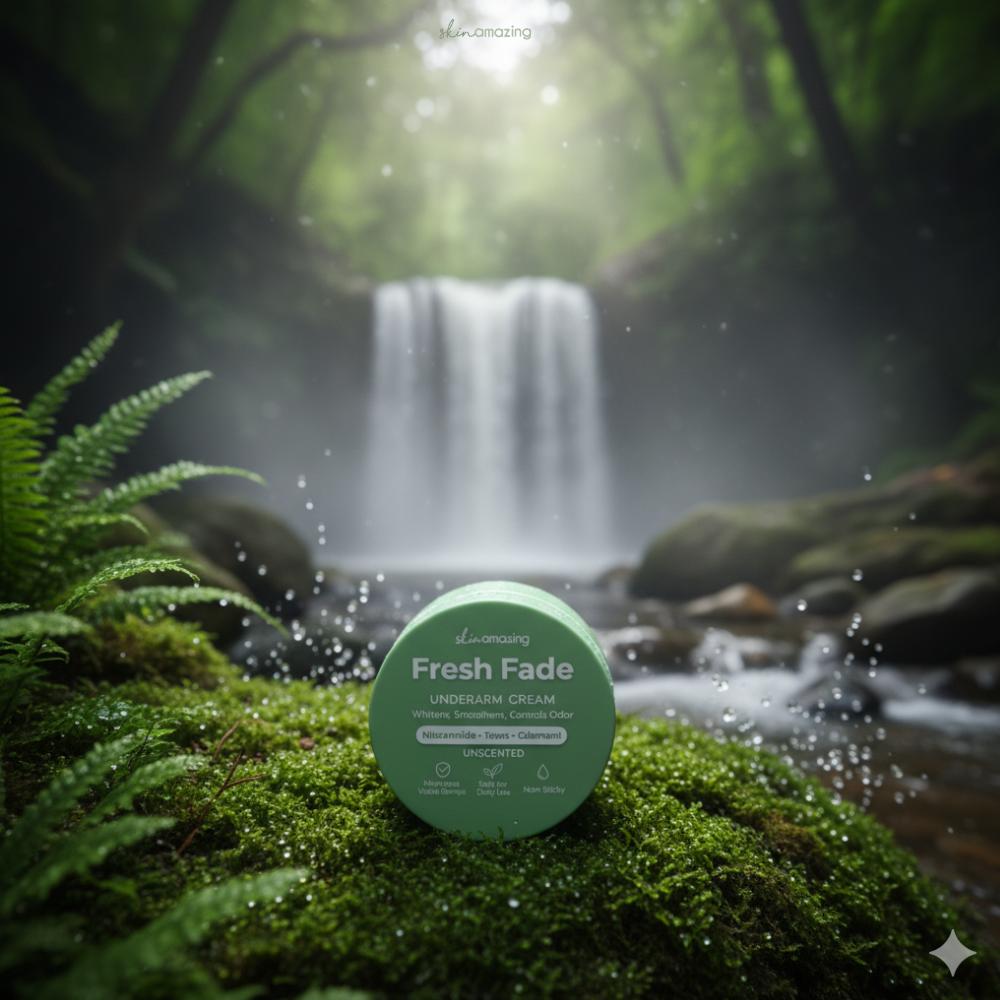 Skin Amazing Unscented Fresh Fade Underarm Cream Whitening Tawas Deodorants with Niacinamide and Calamansi Extract Non-sticky & Lightweight Tawas Deodorant Alternative Body Care Whitening