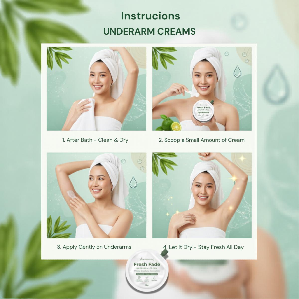 Skin Amazing Fresh Fade Underarm Cream with Niacinamide Tawas Calamansi Cream - 10g